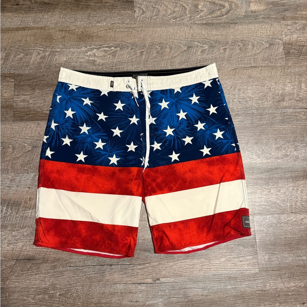 Vans Red, White and Blue Board Shorts